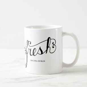 kalligraphisch frisch kaffeetasse