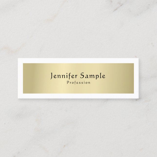 Kalligraphisch typische Schlicht Moderne Elegant T Mini Visitenkarte (Vorderseite)