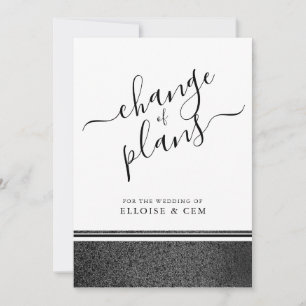 Kalligraphische Änderung von Plänen Announcement C Save The Date