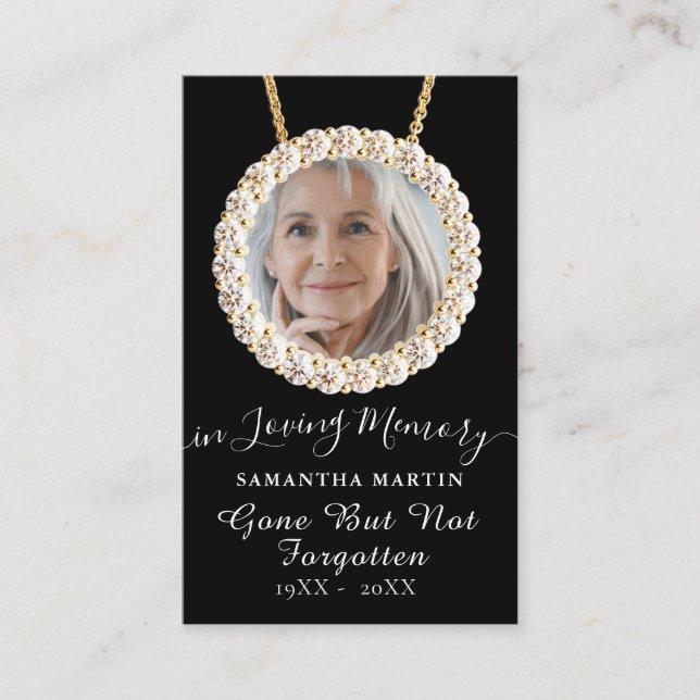 Kalligraphische Gedenkstätte Gebet Fotokarte Visitenkarte (Vorderseite)