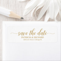 Kalligraphische Hochzeiten speichern die Rücksende