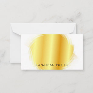 Kalligraphische Monogram Elegant Imitate Gold Simp Mitteilungskarte