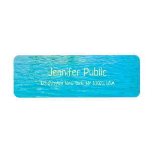 Kalligraphische Skriptvorlage Blue Green Sea Water