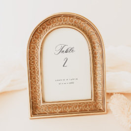 Kalligraphische Tischnummern, die Rezeptionsdekora Tischnummer