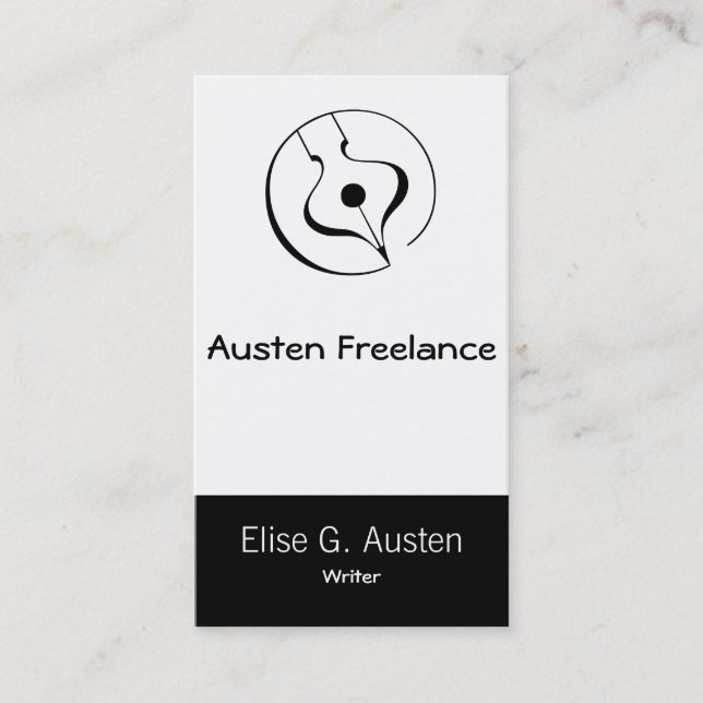 Kalligraphischer Füllfederhalter Visitenkarte (Vorderseite)