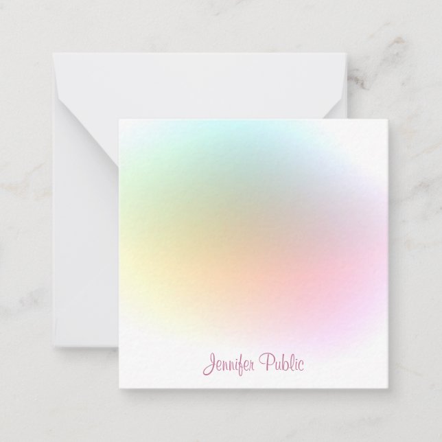 Kalligraphisches Skript Trendy farbenfrohe Vorlage (Vorderseite)