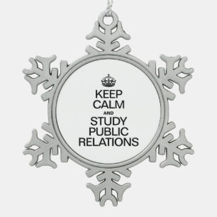 KALM- UND STUDIENBEZIEHUNGEN DER ÖFFENTLICHKEIT be Schneeflocken Zinn-Ornament