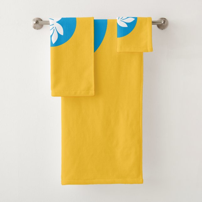 Kalmykia Flag Badhandtuch Set (Insitu)