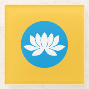 Kalmykia Flag Glasuntersetzer