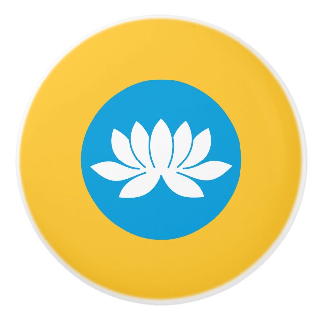 Kalmykia Flag Keramikknauf (Vorderseite)