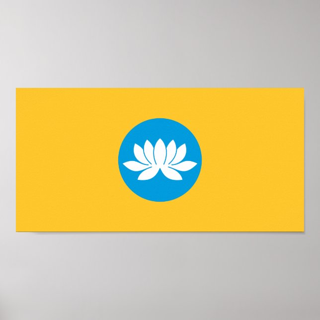 Kalmykia Flag Poster (Vorne)