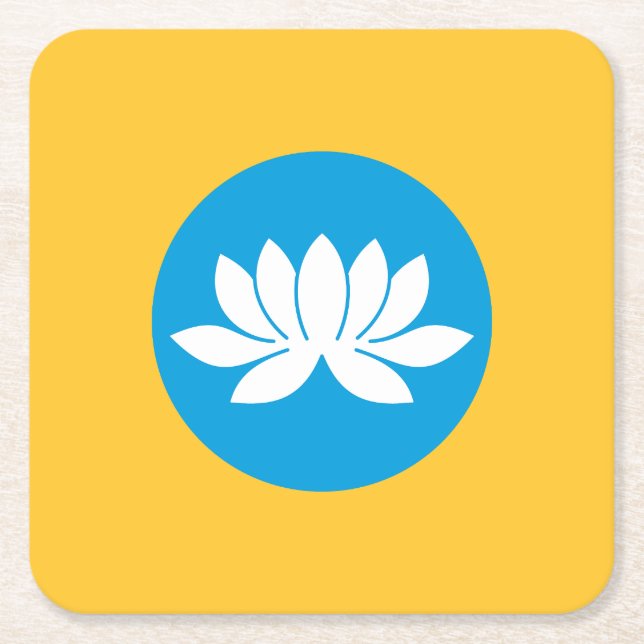 Kalmykia Flag Rechteckiger Pappuntersetzer (Vorderseite)