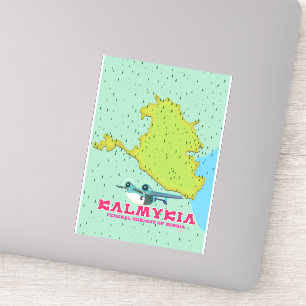 Kalmykia Russland Karte Aufkleber