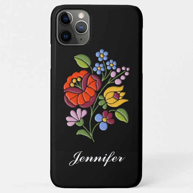 Kalocsa Stickerei - Ungarische Volkskunst Case-Mate iPhone Hülle (Rückseite)