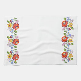 Kalocsa Stickerei-ungarisches Volkskunstmuster Geschirrtuch