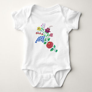 Kalocsai Blume Stem Baby Strampler