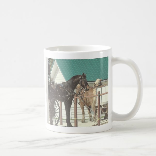 Kalona Amish Pferde Kaffeetasse (Rechts)