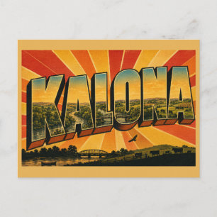Kalona Iowa Flusstal-Ackerland Kunst Postkarte
