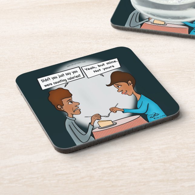 Kalorien Flat Beverage Coasters Getränkeuntersetzer (Linke Seite)