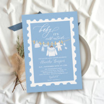 Kalt draußen Briefmarke Winter Junge Baby Shower