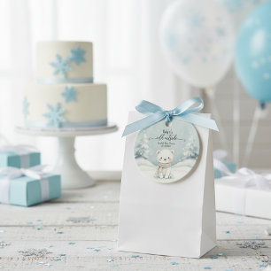 Kalt draußen Winter geschlechtsneutrale Babyparty Geschenkanhänger