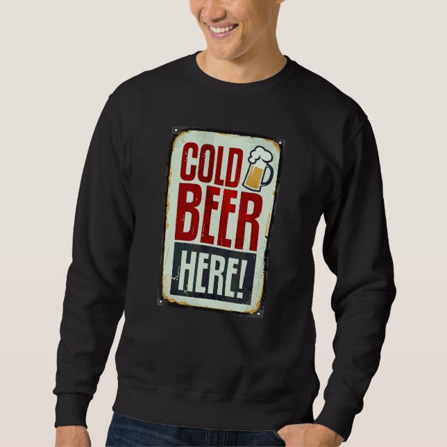 Kaltbiertrinken hier sweatshirt (Vorderseite)