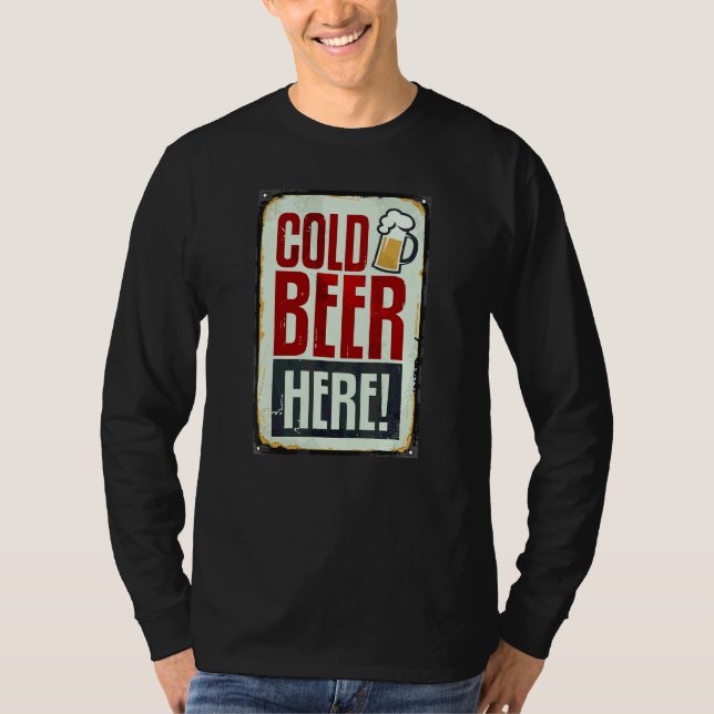 Kaltbiertrinken hier T-Shirt (Vorderseite)