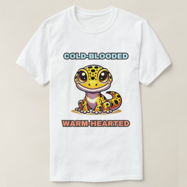 Kaltblütiger, wärmhergestellter Sonnenleopard Geck T-Shirt (Design vorne)