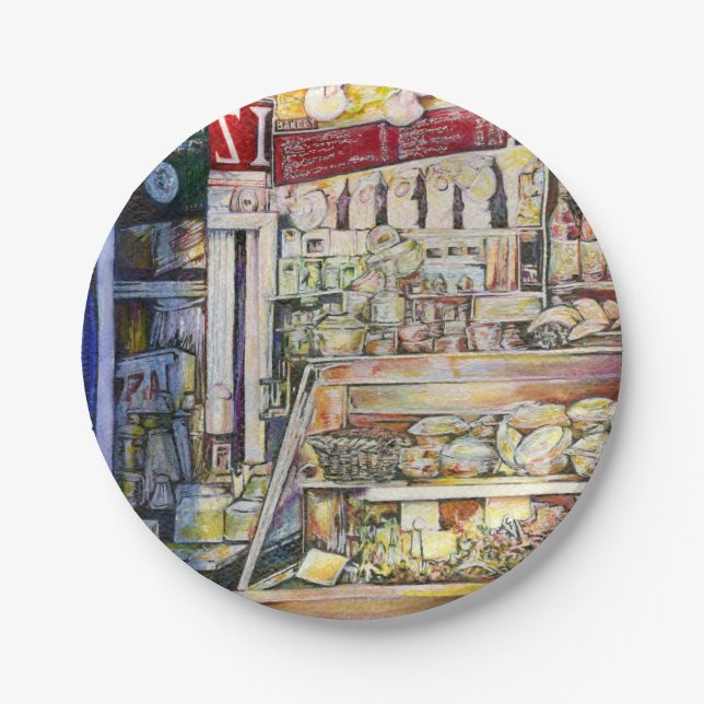 Kaltbrauen in einem heißen Deli Pappteller (Vorderseite)