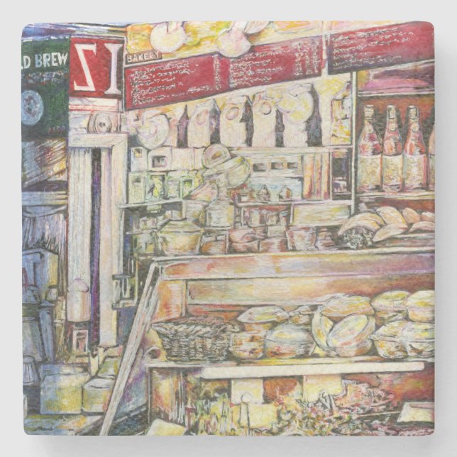 Kaltbrauen in einem heißen Deli Steinuntersetzer (Vorderseite)