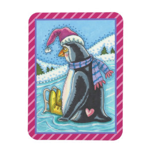 KALTE BOTTOM WARME HERZ PENGUIN CHRISTMAS MAGNET