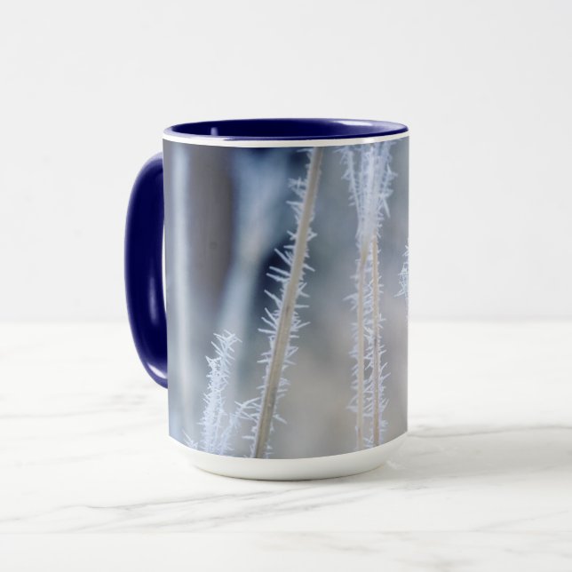 Kälte ein Winterfrost auf Kaffee-Tasse Tasse (Vorderseite Links)