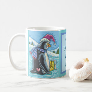 KALTE FLASCHE WARMES HERZ, PENGUIN CHRISTMAS TASSE