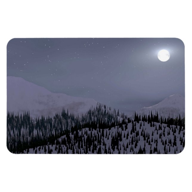 Kalte Nacht in Idaho Magnet (Horizontal)