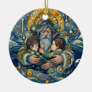"Kalte Nacht, starke Waffen" Keramik Ornament