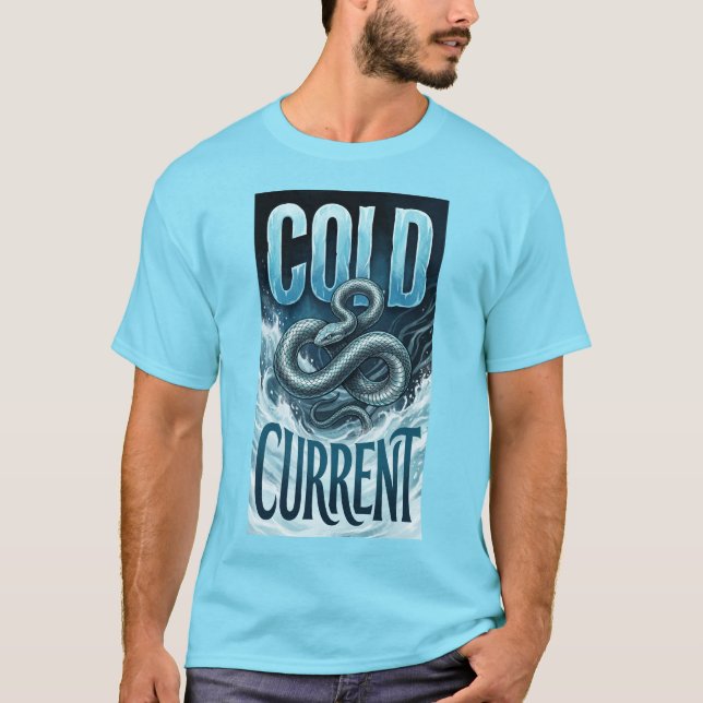 Kalte Strömung mit Schlange T-Shirt (Vorderseite)