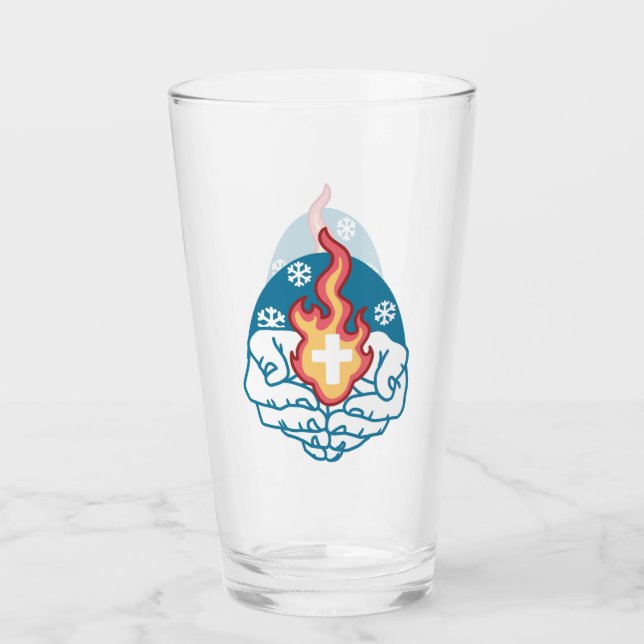 Kalte Veränderung, Feuer des Glaubens - Motivieren Glas (Vorderseite)