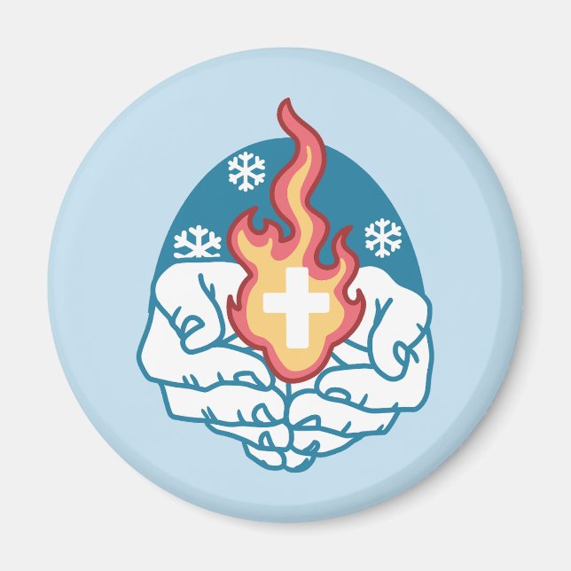 Kalte Veränderung, Feuer des Glaubens - Motivieren Magnet (Vorne)