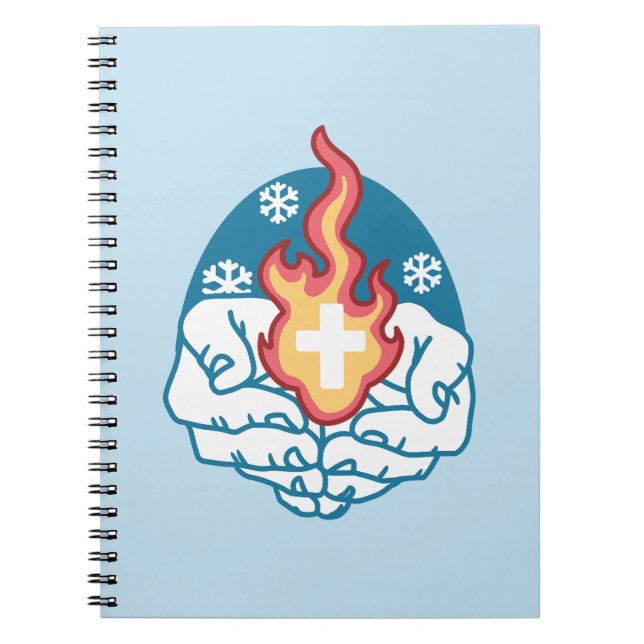 Kalte Veränderung, Feuer des Glaubens - Motivieren Notizblock (Vorderseite)