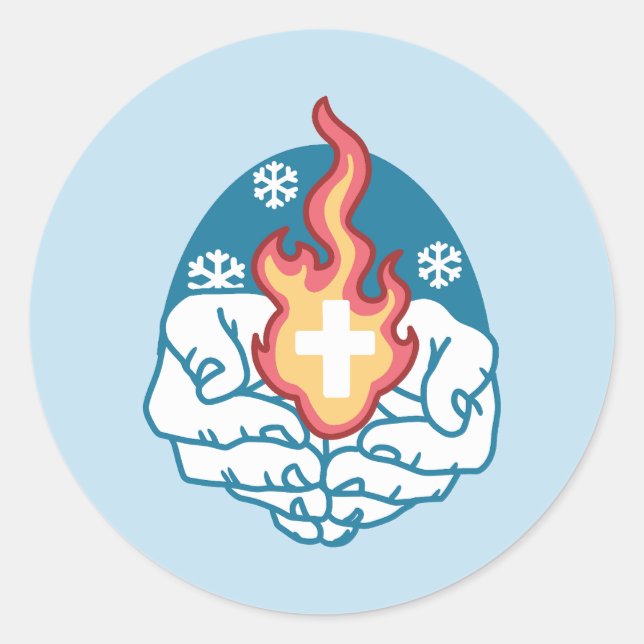 Kalte Veränderung, Feuer des Glaubens - Motivieren Runder Aufkleber (Vorderseite)