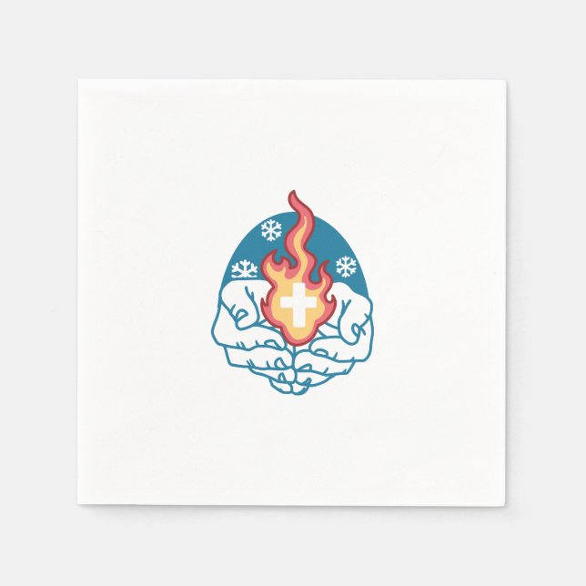 Kalte Veränderung, Feuer des Glaubens - Motivieren Serviette (Vorderseite)