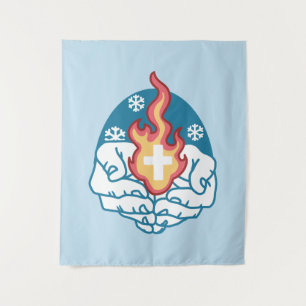 Kalte Veränderung, Feuer des Glaubens - Motivieren Wandteppich