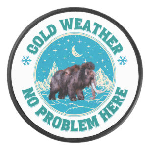 Kalte Wetter, kein Problem hier! Wollhaarmammut Sp Eishockey Puck