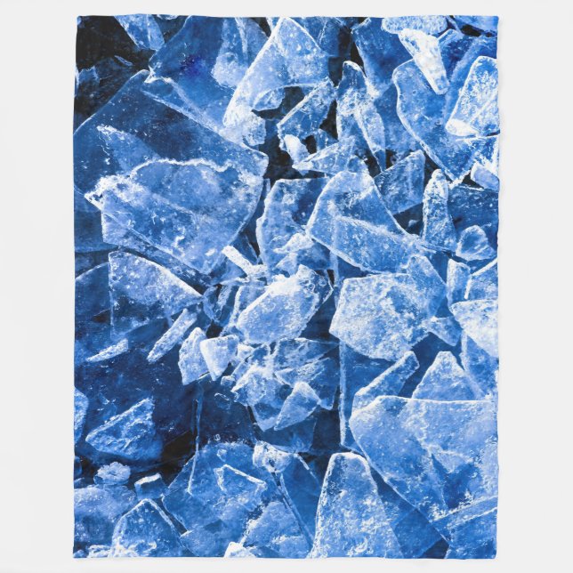 Kälteeffekt Blaues Eis Fleecedecke (Vorderseite)