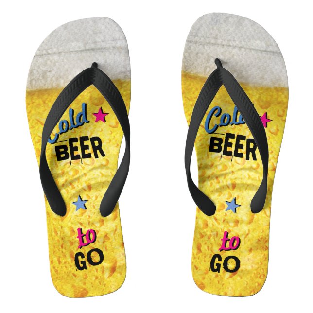 Kalter Bier 😉 gehen 🍺 Flip Flops (Fußbett)