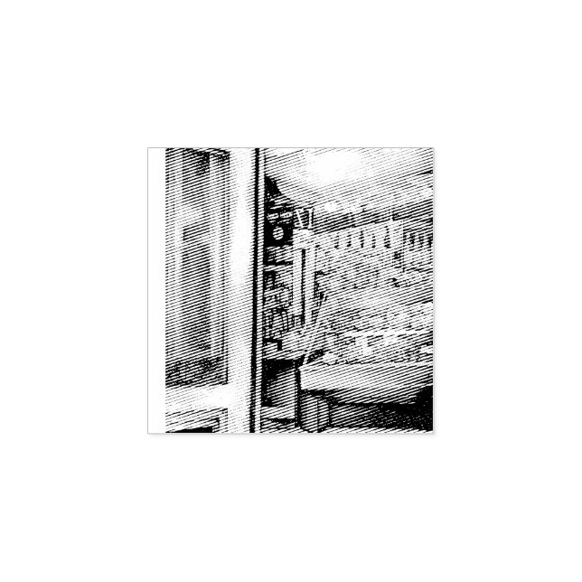 Kalter Brei in einem heißen Deli Gummistempel (Prägung)