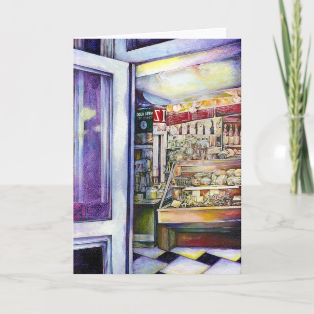 Kalter Brei in einem heißen Deli Karte (Vorderseite)