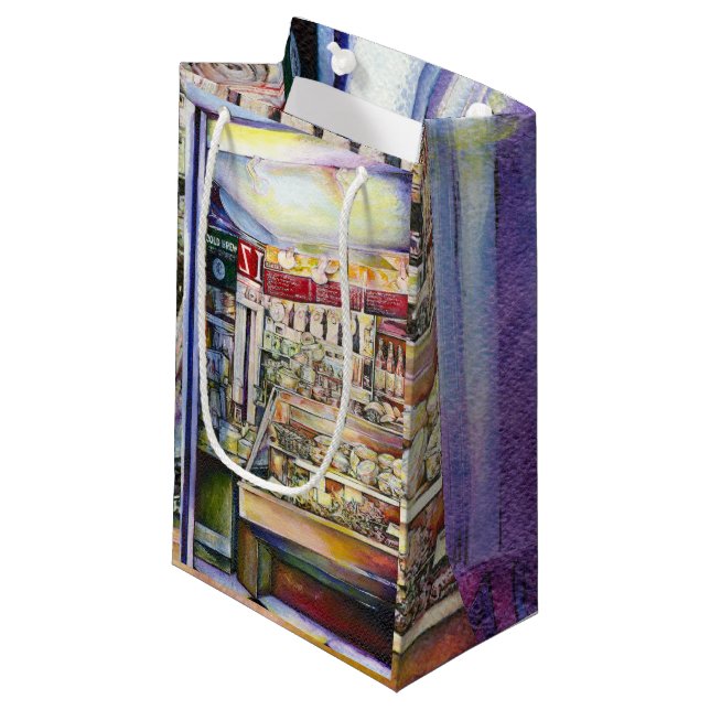 Kalter Brei in einem heißen Deli Kleine Geschenktüte (Vorderseite Schrägansicht)