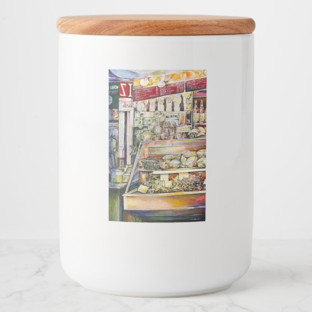 Kalter Brei in einem heißen Deli Lebensmitteletikett (Vorderseite)