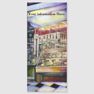 Kalter Brei in einem heißen Deli Magnetkarte